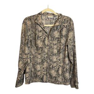 Chico's Jacket Women's Size Medium Snake Print Zenergy Lightweight Chicos 1‎